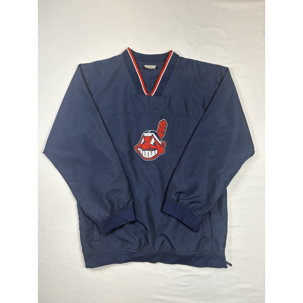Vintage Cleveland Indians Jacket Ladies  XL 16-18 Windbreaker Chief Wahoo 90s